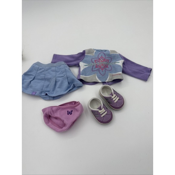 2010 American Girl Just Like E Doll Brown Hair Blue Eyes Freckles Extra Outfits - Picture 12 of 16